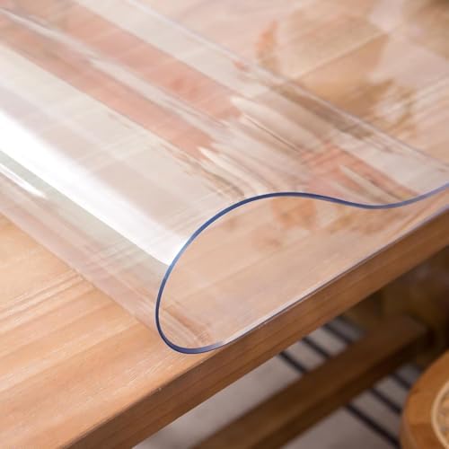 Clear Table Cover Protector 40 x 68 Inch, 2mm Thick Table Protector for Dining Room Table, Clear Plastic Table Cover, Pad Mat for Kitchen, Writing Desk Pad for Desktop - Image 4