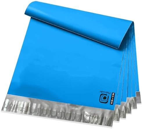 POLYSELLS 2000 pcs 10x13 Inches Blue Poly Mailers Shipping Envelopes, Strong Adhesive Sealing, Waterproof, and Tear-resistant Postal Mailing Bags for Clothing and Accessories by POLYSELLS