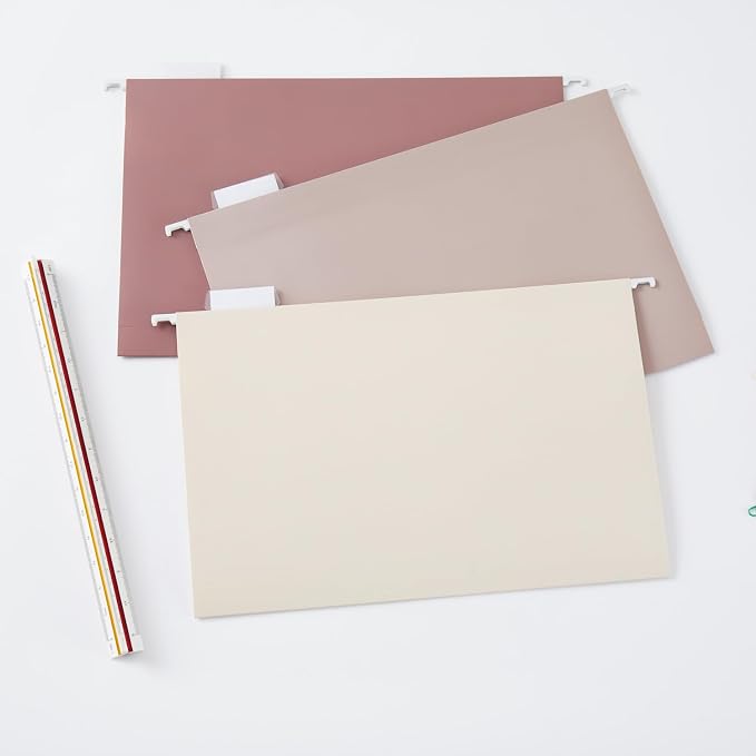 Y YOMA Legal Size - 6 Pack Extra Capacity Hanging File Folders Accordion Decorative Reinforced File Folder Cute Colored Expandable Folder for Office Home with 1/5-Cut Adjustable Tabs, Mocha Color - Image 6