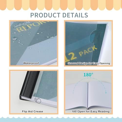 Binditek Clear Report Covers with Sliding Bars, 70 Sheet Capacity, 100 Pack - Image 4