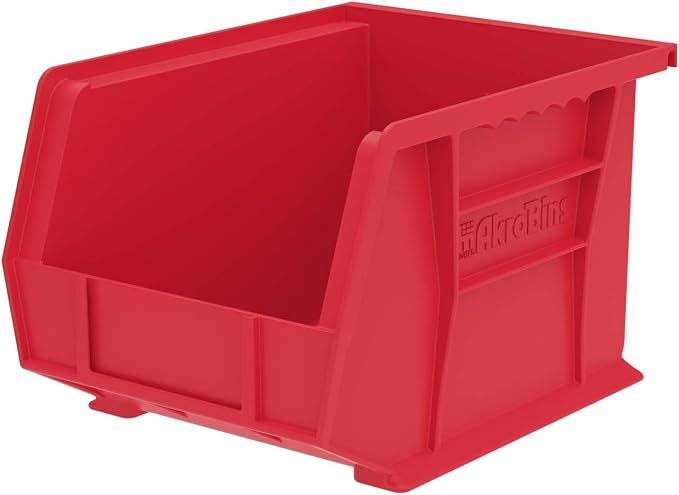 Akro-Mils 30239 AkroBins Plastic Storage Bins, 11"x8"x7", Red, 6-Pack | Space-Saving Stackable Bins for Garage, Pantry, Craft Organization - Image 11