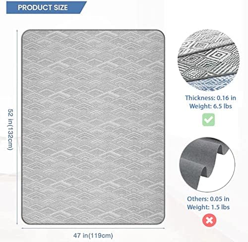 Chair Mat for Hardwood & Tile Floor, 47" x 52" Heavy Duty Office Chair Mat for Rolling Chairs Easy Glide, Anti Slip, Non-Curve, Floor Protector for Home Office - Image 2
