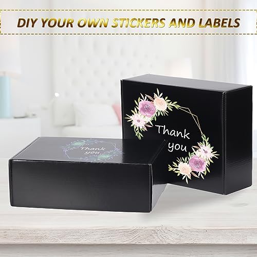HORLIMER 12x9x4 inches Shipping Boxes Set of 20, Black Medium Corrugated Cardboard Gift Mailer Box - Image 4