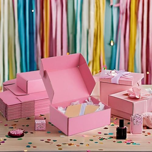 8x6x3 inch Pink Shipping Boxes for Small Business- Set of 25 - Image 4