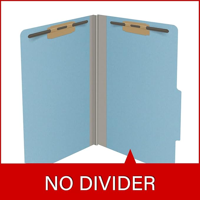 25 Pt. Pressboard Classification Folders, 2/5 Cut ROC Top Tab, Legal Size, No Dividers, Light Blue (Box of 25) - Image 8