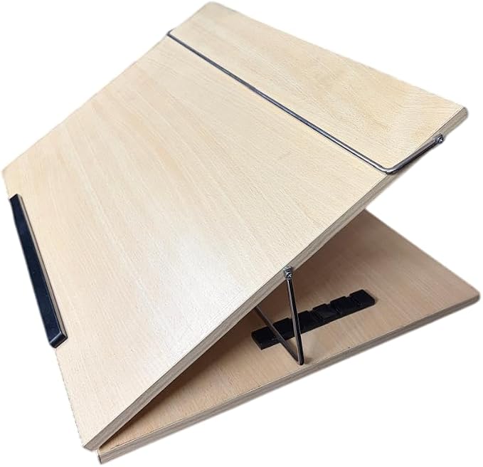 Writing Table top Small Size 12 * 16 inch 10 mm Thick Adjustable Wooden Drawing Board, Light Beech Color - Image 6