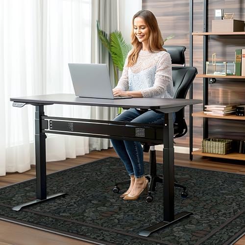 48"x60" Office Chair Mat for Hardwood Floor, Non-Slip Washable Dark Green - Image 2