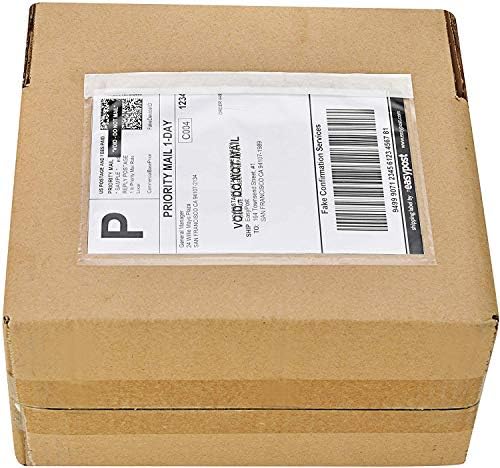 SJPACK 1000 7.5" x 5.5" Clear Adhesive Top Loading Packing List/Label Envelopes Pouches - Image 4