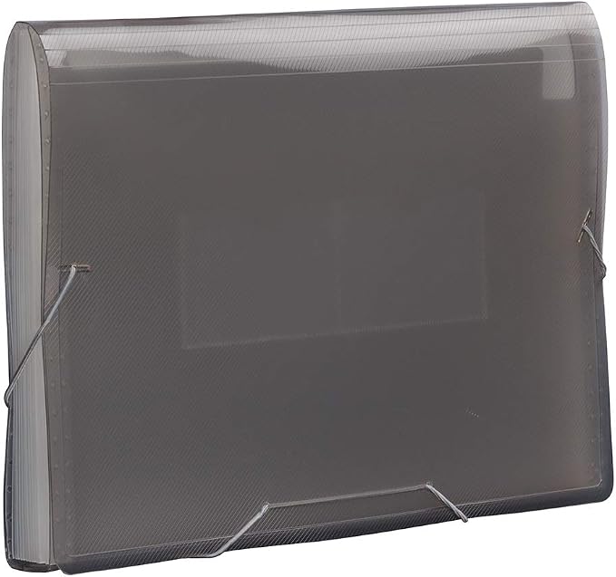 JAM PAPER Accordion Folders - 13 Pocket Plastic Expanding File - Legal Size - 10 x 15 - Smoke Grey - 2/Pack - Image 4