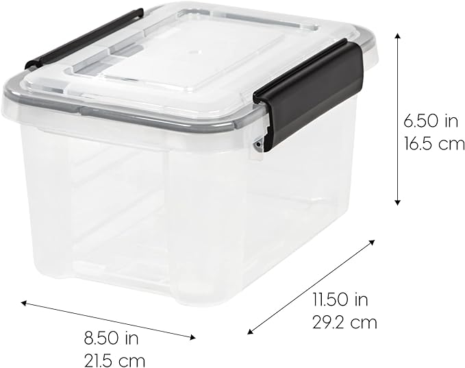 IRIS USA UCB-XS Quart WeatherPro Storage Box, 6.5 Qt - Single, Clear - Image 7