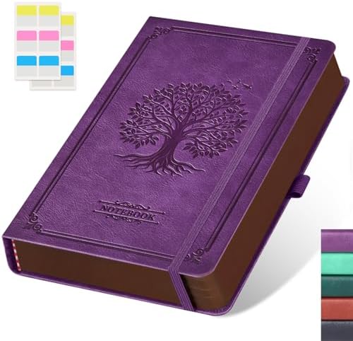 A5 Journaling Notebook, Hardcover Lined journal for Women Men writing, Note Taking, Personal Diary, 320 Pages 100GSM Thick Paper, Leather Cover Note book for School Office Supplies, 5.7'' X 8.4'' by FOCUSDAY