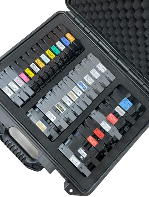 Protective Custom Label Tape Carrying Case for TZe P-Touch Tapes - Holds up to 39 Tapes. - Image 2