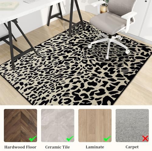 Office Chair Mat for Hardwood Floor, 72"x48" Easy Glide Computer Desk Mat Protector for Rolling Chair Under Desk Rug Nonslip Backing, Machine Wash, (Modern) - Image 3