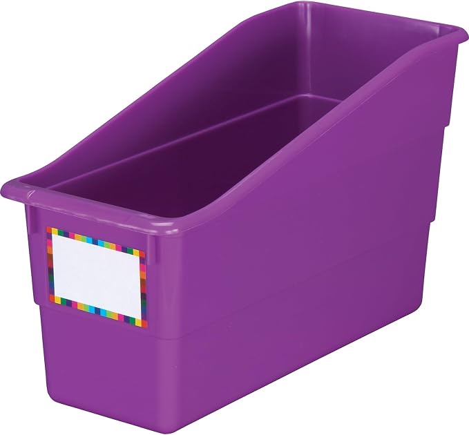 Really Good Stuff Durable Book & Binder Holders, 12-Pack, Purple | 5.5" x 12.5" x 7.5", Classroom Organization, Storage Solution, Sturdy & Versatile - Image 3