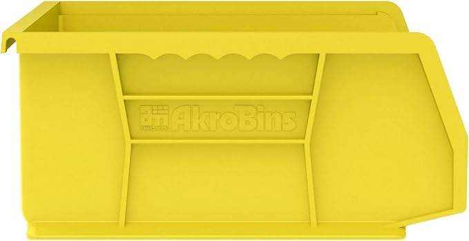 Akro-Mils 30255 AkroBins Plastic Storage Bins, 11"x16"x5", Yellow, 6-Pack | Space-Saving Stackable Bins for Garage, Pantry, Craft Organization - Image 10