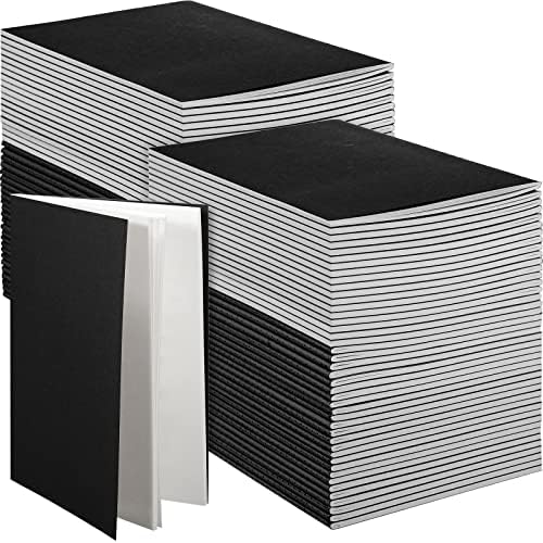 Mimorou 100 Pcs A5 Journals Notebooks Bulk,Black,Blank by Mimorou