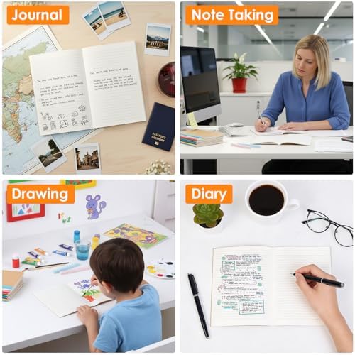 LABUK 10pcs A5 Composition Notebook Journals Bulk, Kraft Lined Notebooks, 10 Colors 60 Pages for Journaling, Writing, School, Office, Kids Gift - Image 6