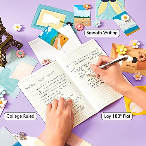 feela 36 Pack Soft Cover Journal Bulk, Lined Blank Travel Journal for Women Men Writing, Notebooks College Ruled for Work, Note Taking Notebook School Business Supplies, 8.2” x 5.5”, A5, Dark Purple - Image 3
