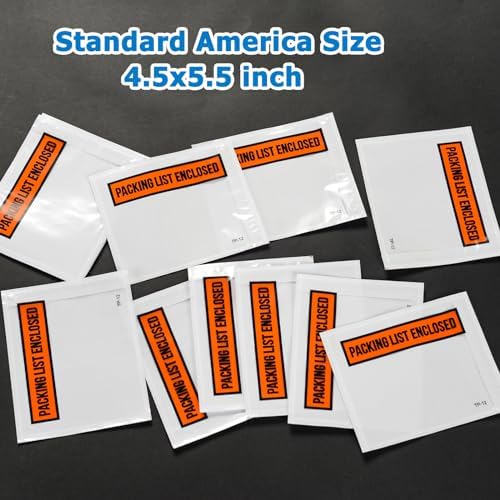 1000pcs 4.5”x5.5” Packing List Envelopes Self-seal Packing Slip Envelope Pouches Shipping Label Sleeves Top Loading Packing List Enclosed Bags. - Image 2