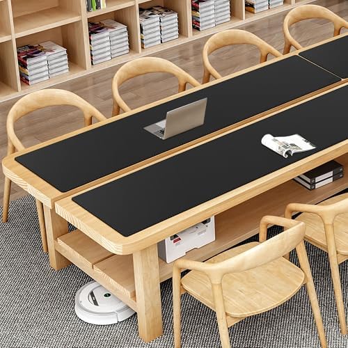 Cacoy 78.7 x 15.7 Inch Extra Long PU Leather Desk Pad Blotter Protector, XXL Large Gaming Computer Mouse Pad, Waterproof Leather Desk Matt for Desktop, Office Writing Pad (Black) - Image 4