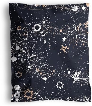 Poly Mailers 14.5 x 19 Inch- 100 pack Biodegradable Shipping Bags for Clothes and Large Items - Impack Self-Seal Waterproof Thick Mailing Envelope for Accessories & Clothing - Midnight Galaxy by Impack