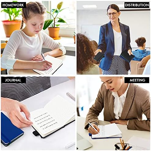 feela 15 Pack Pocket Small Notebooks Bulk, Mini Cute Notepads Hardcover College Ruled Lined Journals with Pen Holder for School Business, with 15 Black Pens, 3.5”x 5.5”, A6, Black Navy Dark Green - Image 7