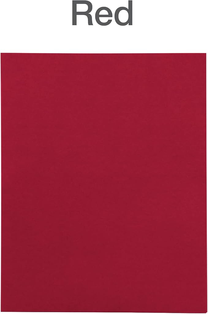 Oxford 2 Pocket Folders, Mega Box of 125, Textured Paper Folders, Red, Letter Size, Essentials for School & Teacher Supplies Lists (57543) - Image 6