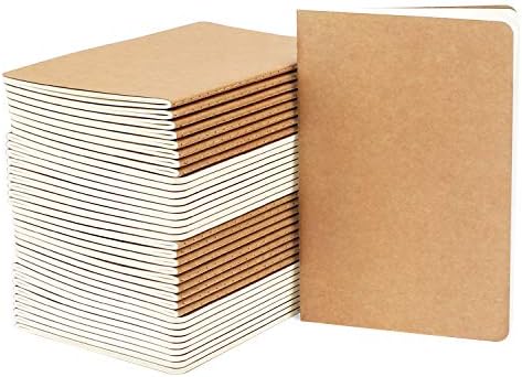 EUSOAR Lined Notebook, 36pcs A5 5.5" x 8.3" 60 Pages Soft Cover Travel Journal Set, Travel Notebook Journal, Drawing Notebook Notepad Sketchbook, Office Subject Diary Writing Notebooks by EUSOAR