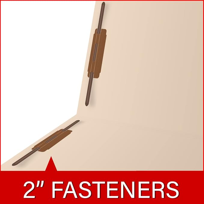 Ecom Folders End Tab Manila File Folders with Fasteners | Letter Size Medical and Business Record Filing Organizer | Reinforced Straight Cut Shelf Tabs | Expandable 11 Pt | Bulk Case of 250 Folders - Image 8