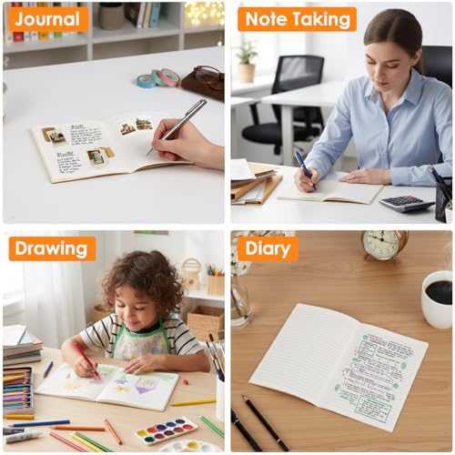 LABUK 5pcs A5 Composition Notebook Journals, Kraft Lined Notebooks Bulk, 5 Colors 60 Pages for Journaling, Writing, School, Office, Kids Gift - Image 6