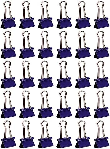JAM PAPER Colorful Binder Clips - Extra Small - 3/5 Inch (15 mm) - Purple Binderclips - 30/Pack - Image 2