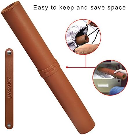 ZORESYN Large PU Leather Desk Pad, 35.4" x 15.8", Brown - Image 4