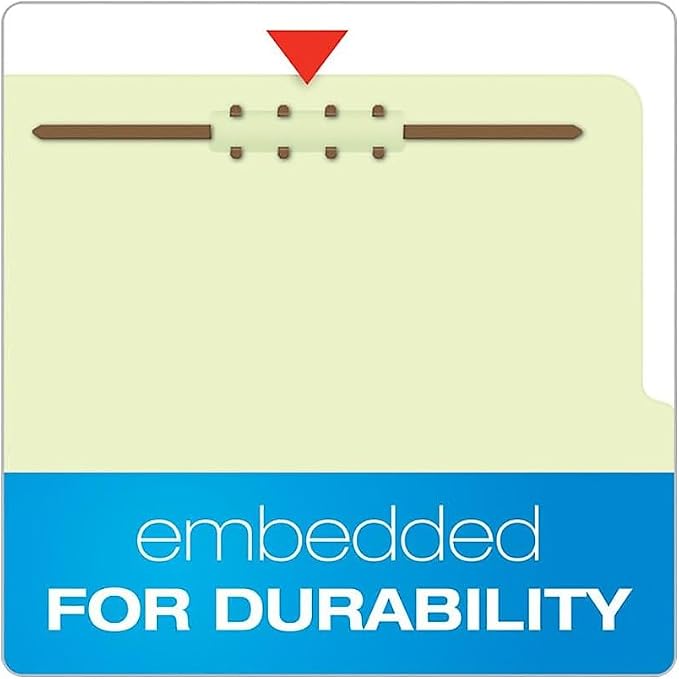 Pendaflex Classification Folders, 1 Divider, Embedded Fasteners, 2/5 Cut Tab, Letter, Light Green, 10/BX (17172), Corona Green - Image 5