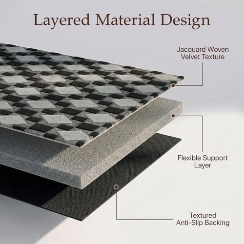 48"x60" Office Chair Mat for Hardwood Floor, Non-Slip Washable Basalt Grey - Image 4