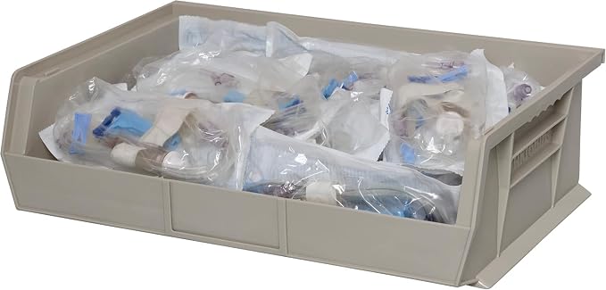 Akro-Mils 30255 AkroBins Plastic Storage Bins, 11"x16"x5", Stone, 6-Pack | Space-Saving Stackable Bins for Garage, Pantry, Craft Organization - Image 8