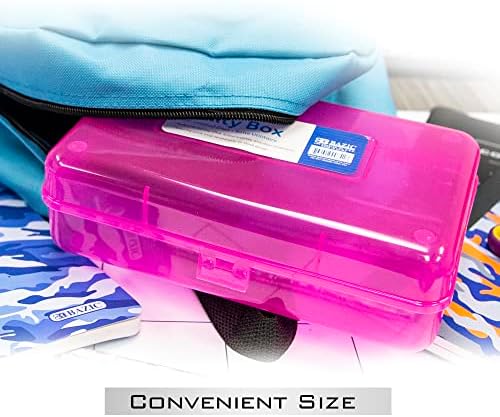 BAZIC PRODUCTS Bright Color Multipurpose Pencil Box, Stackable, 24-Case - Image 6