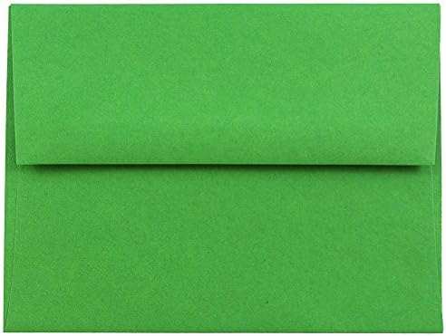 JAM PAPER A2 Colored Invitation Envelopes - 4 3/8 x 5 3/4 - Green Recycled - 100/Pack by JAMPaper