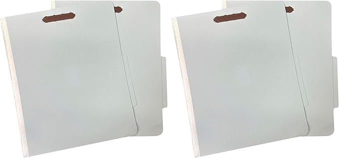 Amazon Basics Sturdy Pressboard Classification File Folders with Fasteners, Dividers, 2" Expansion for Documents Organization, 11.97 x 10.55 inch, Green, 20-Pack by AmazonBasics