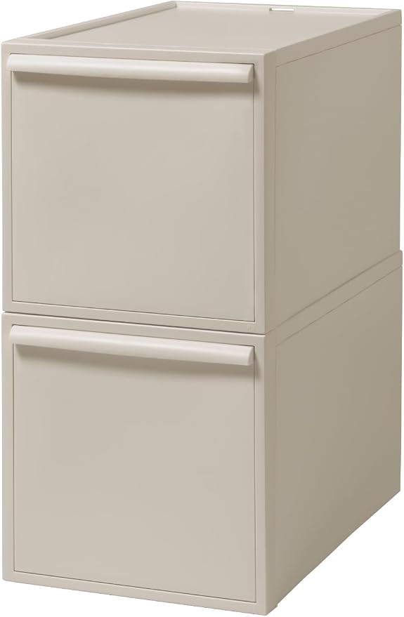 like-it CS-D3 Storage Case, Closet System, Drawers, Large, Set of 2, Beige, 2P, Depth 20.5 inches (52 cm), Perfect for Closet Storage by Like-it
