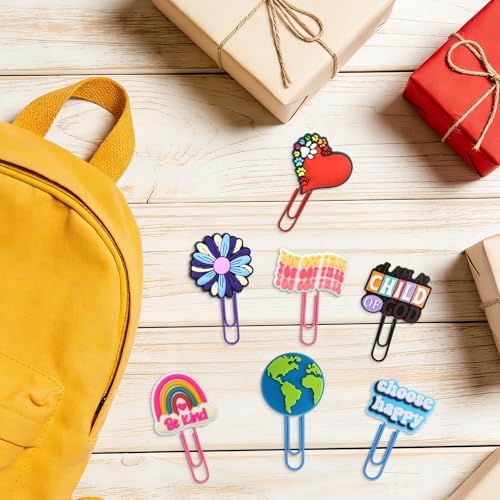 Paper Clips, 100pcs Random PaperClips Medium Colored Binder Clips Assorted Book Mark for Paperwork Office School Decorative - Image 5