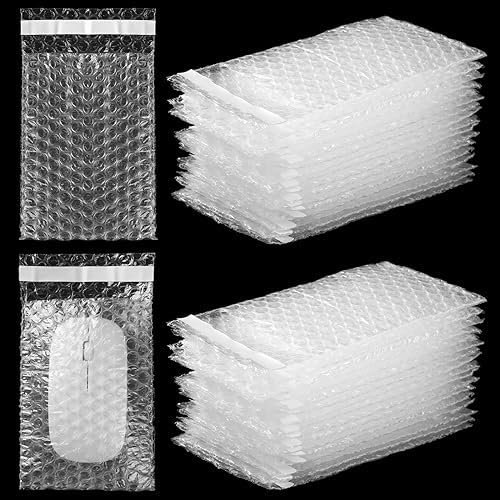 Frienda 300 Pcs Self Adhesive Bubble Bags Packing Pouches, 4" X 6" by Frienda