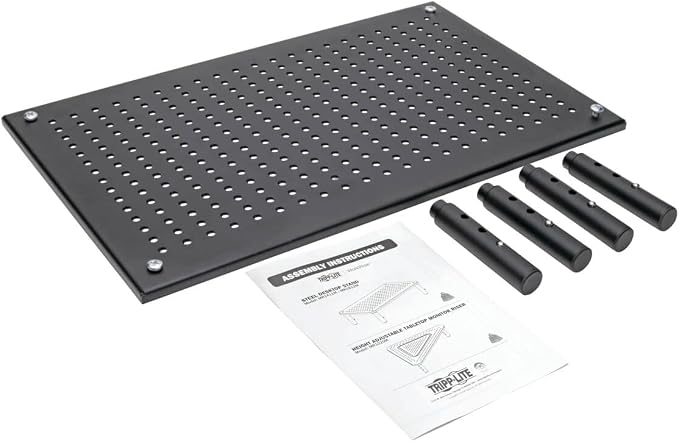 Tripp Lite Computer Monitor Stand, Adjustable Height, 18 x 11 in., Metal, Black (MR1812M) - Image 9