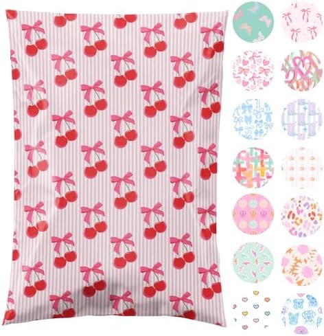 Pretty Package Store Poly Mailers 10x13, Cherry, 100 Pack by PrettyPackageStore
