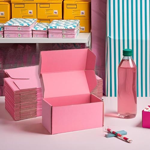 Pink Shipping Boxes 8x4x4 Inches, 20 Pack - Image 5
