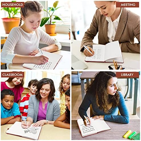 feela 24 Pack Journal Notebook for Work, Business Notebook Bulk Hardcover Lined Writing Journal with Pen Holder for Men Women Note Taking, with 24 Black Pens, 120 GSM, 5.1”x8.3”, A5, Brown - Image 7