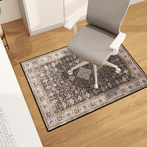 Office Chair Mat for Hardwood Floor, 48"x36" Easy Glide Computer Desk Mat Protector for Rolling Chair Under Desk Rug Nonslip Backing, Machine Wash (Modern) by CHAKME