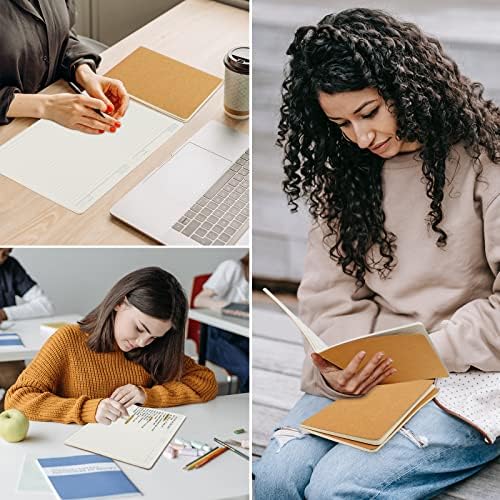 EUSOAR Lined Notebook, 36pcs A5 5.5" x 8.3" 60 Pages Soft Cover Travel Journal Set, Travel Notebook Journal, Drawing Notebook Notepad Sketchbook, Office Subject Diary Writing Notebooks - Image 5