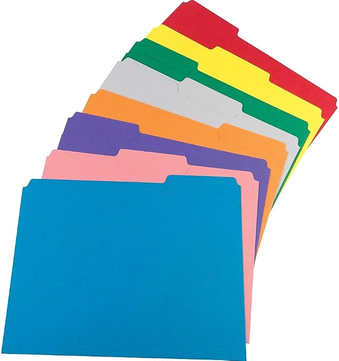 Staples Reinforced Colored File Folders, Letter Size, 3‑Tab, Heavy‑Duty Design, Assorted Colors, 250/Box - Image 9