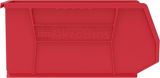 Akro-Mils 30240 AkroBins Plastic Storage Bins, 15"x8"x7", Red, 12-Pack - Image 8