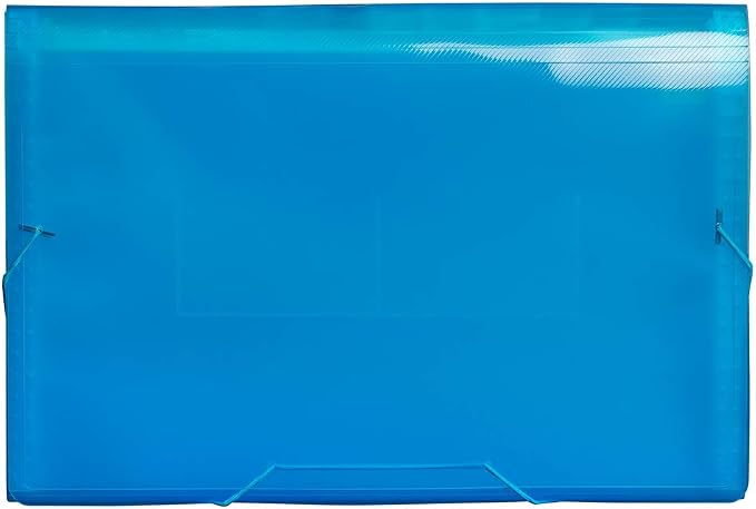 JAM PAPER Accordion Folders - 13 Pocket Plastic Expanding File - Legal Size - 10 x 15 - Blue - Sold Individually - Image 2